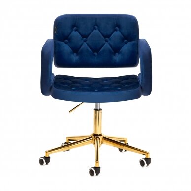 Biuro kėdė su ratukais 4Rico QS-OF213G Velvet Blue 1