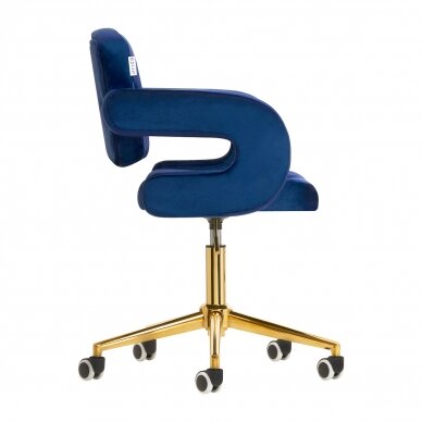 Biuro kėdė su ratukais 4Rico QS-OF213G Velvet Blue 3