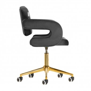 Krzesło biurowe na kółkach 4Rico QS-OF213G Velvet Grey 3