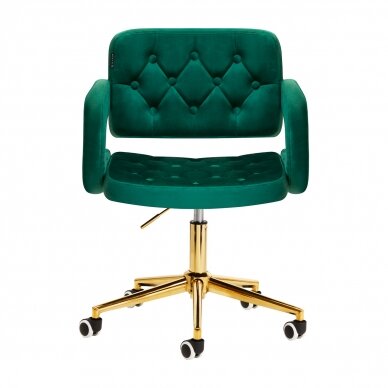 Krzesło biurowe na kółkach 4Rico QS-OF213G Velvet Green 1