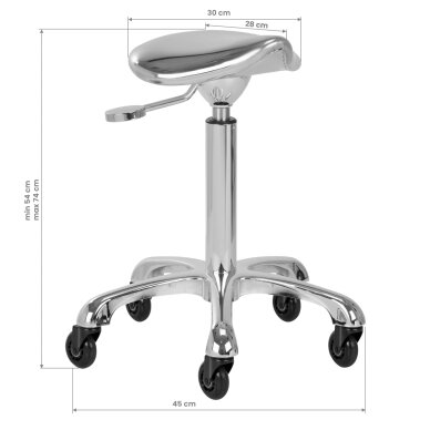 Beautician stool Gabbiano Fine Silver 7 Beautician stool Gabbiano Fine Silver 7