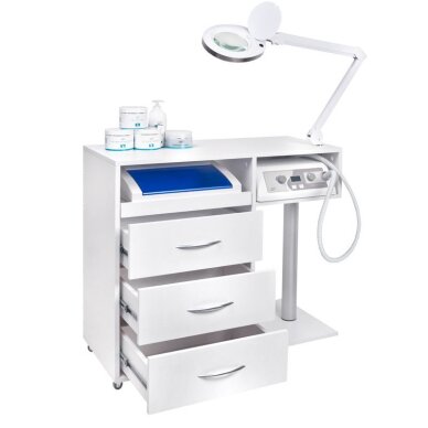 KOMPLEKT: Exo Podo Line maniküüri küüneviil + Y-200 kosmeetikakäru + ELEGANTE kosmeetiline LED-lamp + UV-C sinine steriliseerija