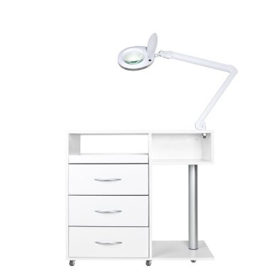 KOMPLEKTS: Exo Podo Line manikīra nagu vīle + Y-200 kosmētikas ratiņi + ELEGANTE kosmētiskā LED lampa + UV-C zils sterilizators 2