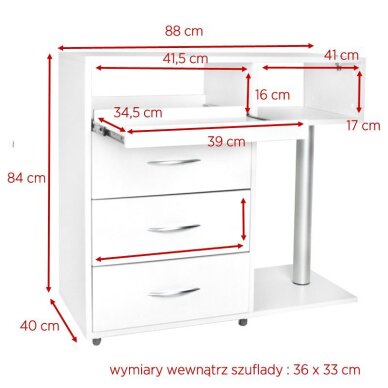 KOMPLEKTS: Exo Podo Line manikīra nagu vīle + Y-200 kosmētikas ratiņi + ELEGANTE kosmētiskā LED lampa + UV-C zils sterilizators 10