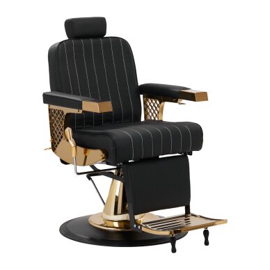 Kirpyklos kėdė Professional Barber Chair Gabbiano Marcus Gold Black Kirpyklos kėdė Professional Barber Chair Gabbiano Marcus Gold Black