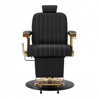 Hairdressing chair Professional Barber Chair Gabbiano Marcus Gold Black 2