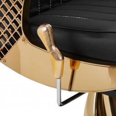 Парикмахерское кресло Professional Barber Chair Gabbiano Marcus Gold Black 8