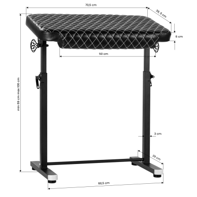 Podłokietnik do tatuażu Pro Ink 718 W Model Black 7
