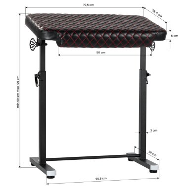 Podłokietnik do tatuażu Pro Ink 718 R Model Black 7
