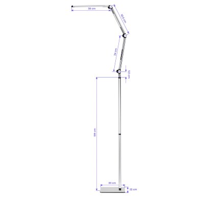 Kosmetologinė LED lempa Yoga Silver 22W 10