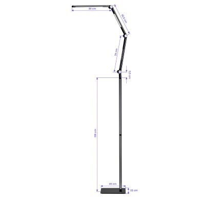 Cosmetology LED lamp Yoga Black 22W 10