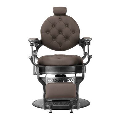Kirpyklos kėdė Barber Chair Gabbiano Niccolo Buttons Brown 1