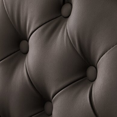 Kirpyklos kėdė Barber Chair Gabbiano Niccolo Buttons Brown 10
