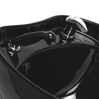 Friseurwaschbecken mit elektrischer Fußstütze Gabbiano Sylvia Black 10