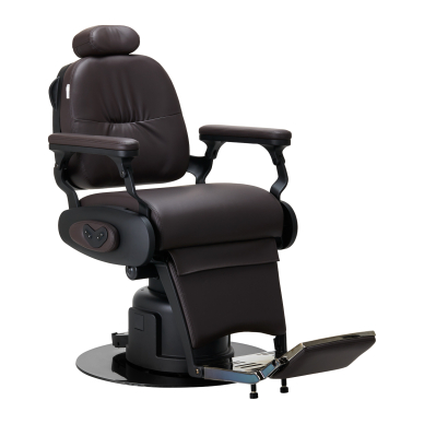 Elektrischer Friseurstuhl Professional Barber Chair Gabbiano Duke Brown