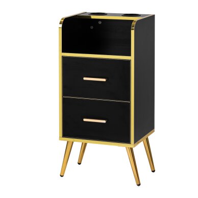 Hairdresser's accessory table Gabbiano Trix Gold Black Hairdresser's accessory table Gabbiano Trix Gold Black