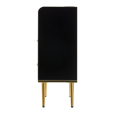 Kampaajan tarvikepöytä Gabbiano Trix Gold Black 2