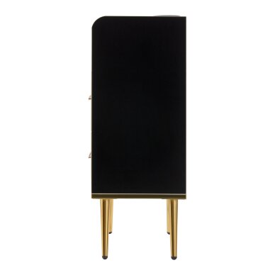 Frizētavas piederumu galds Gabbiano Trix Gold Black 2