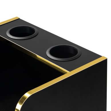 Stolik na akcesoria fryzjerskie Gabbiano Trix Gold Black 4
