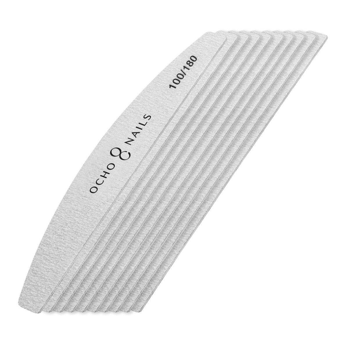 Ocho Nails Half-moon Slim File 100/180 10pcs 2 Ocho Nails Half-moon Slim File 100/180 10pcs 2