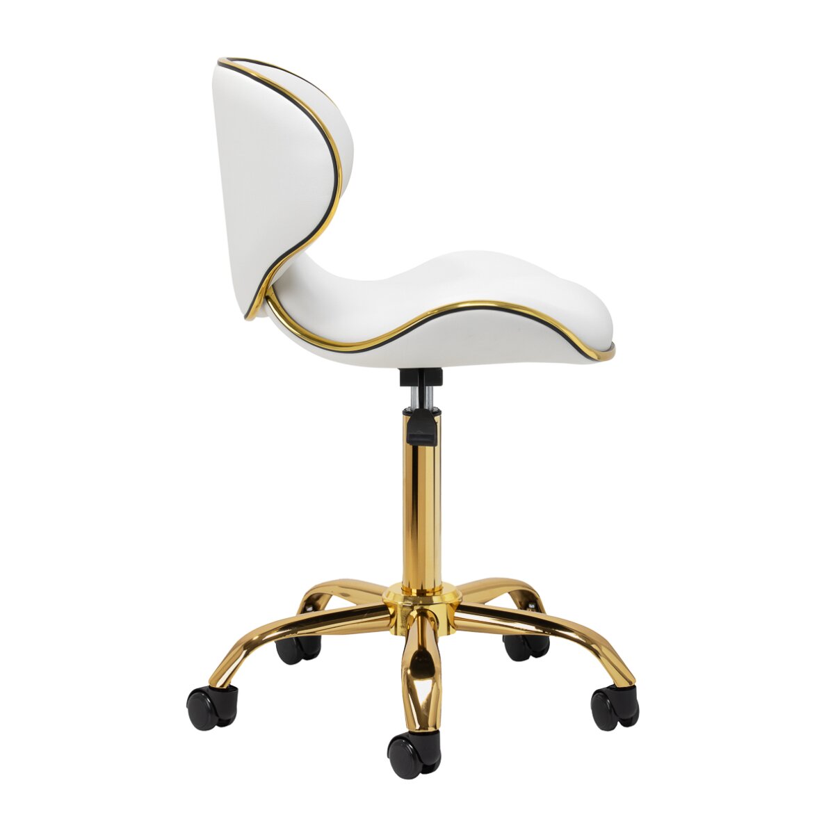 Beautician stool Gabbiano Q-4599G Gold White 1 Beautician stool Gabbiano Q-4599G Gold White 1