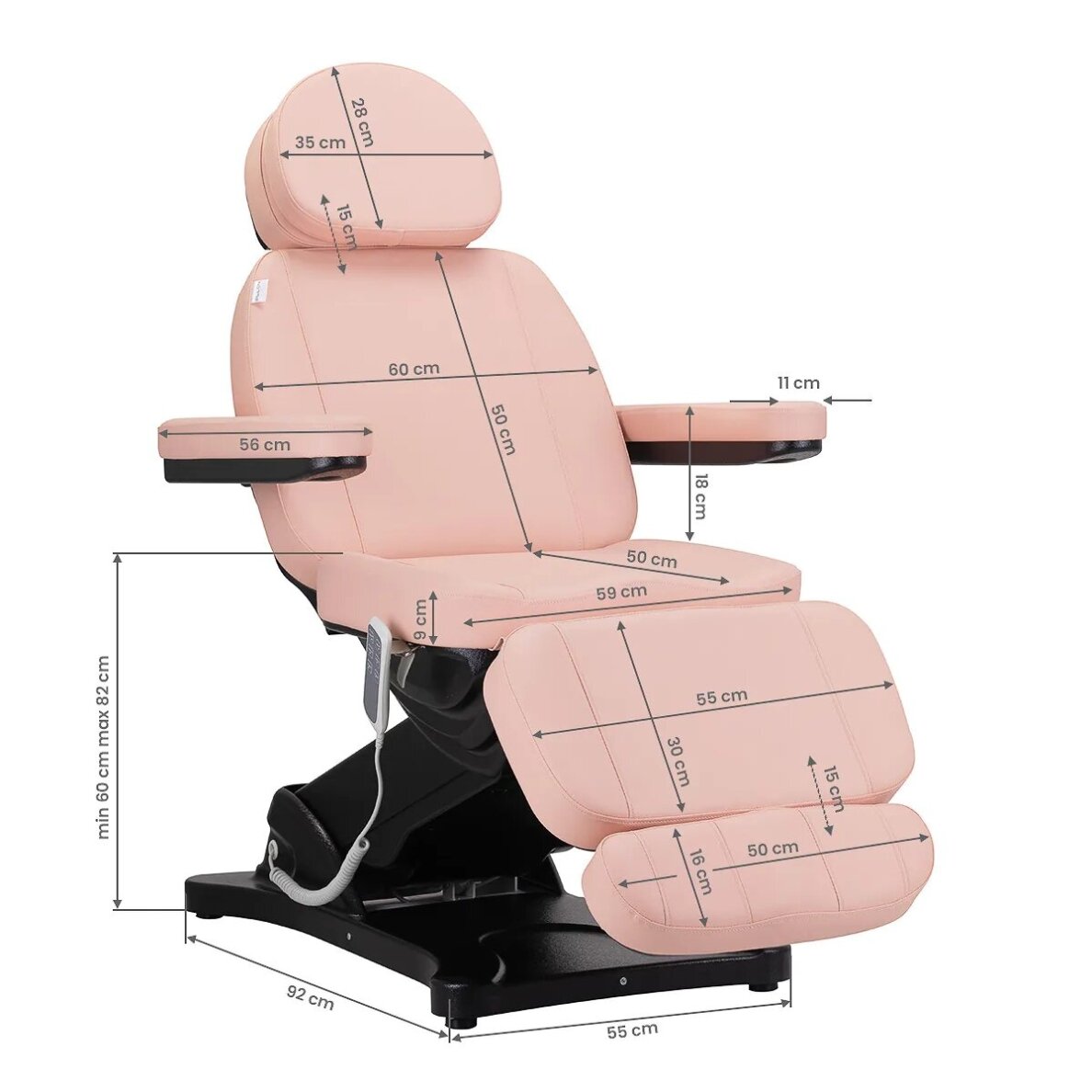Kosmetologinis krėslas SILLON CLASSIC 3 MOTOR ELECTRIC PINK 17 Kosmetologinis krėslas SILLON CLASSIC 3 MOTOR ELECTRIC PINK 17