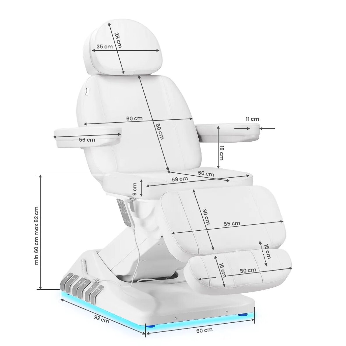 Cosmetology chair Sillon Luxury Electric 3 Motors Foot Control White 16 Cosmetology chair Sillon Luxury Electric 3 Motors Foot Control White 16