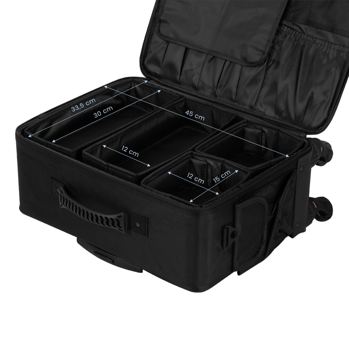 Kosmetikos lagaminėlis ant ratukų Look Black 11 Kosmetikos lagaminėlis ant ratukų Look Black 11