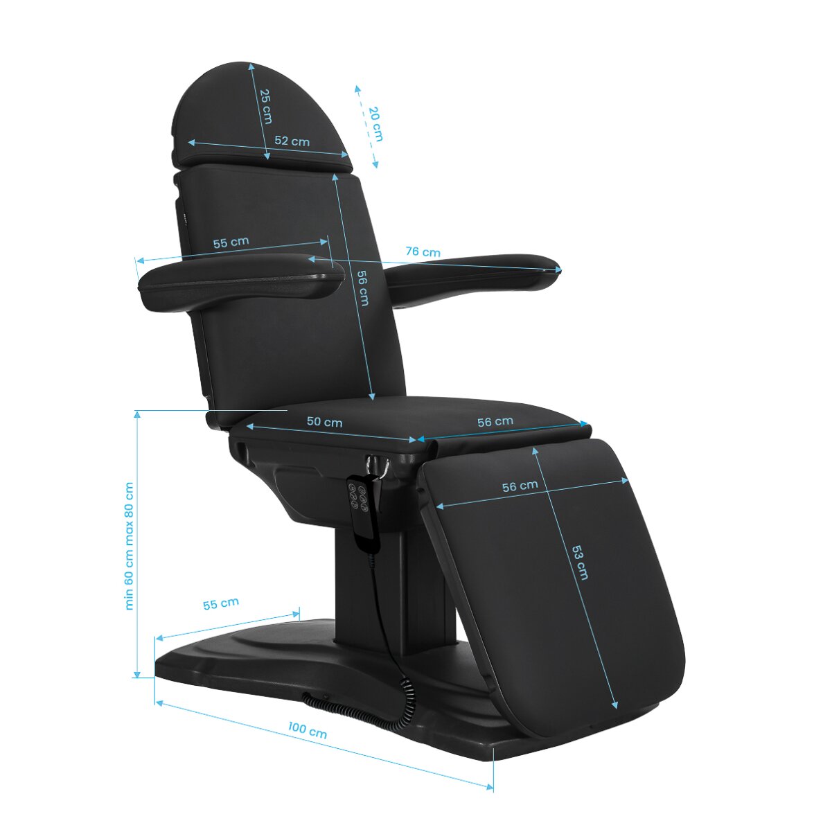 Cosmetology chair Sillon Eclipse Electric 3 Motor Black 9 Cosmetology chair Sillon Eclipse Electric 3 Motor Black 9