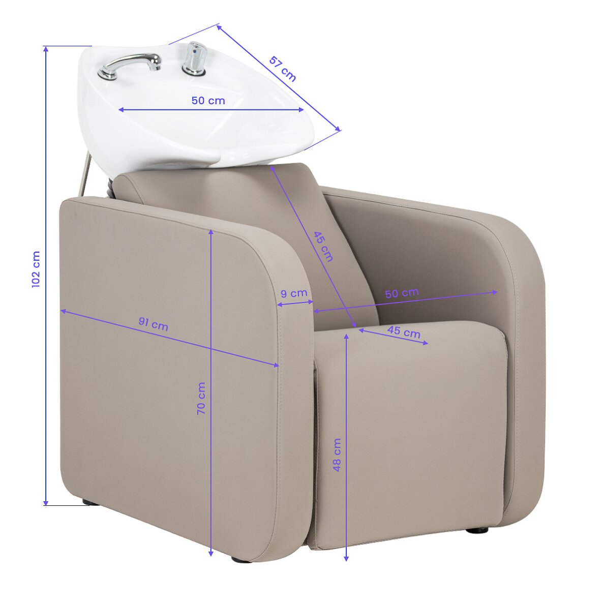 Plautuvė kirpykloms su elektriniu pakoju Gabbiano Sylvia Beige 13 Plautuvė kirpykloms su elektriniu pakoju Gabbiano Sylvia Beige 13