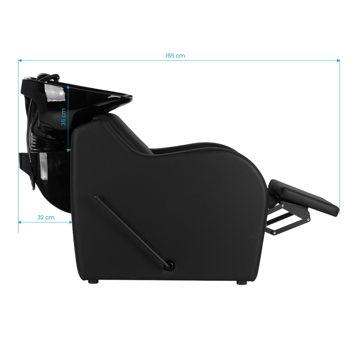 Kirpyklos plautuvė Gabbiano Carmen Black 19 Kirpyklos plautuvė Gabbiano Carmen Black 19