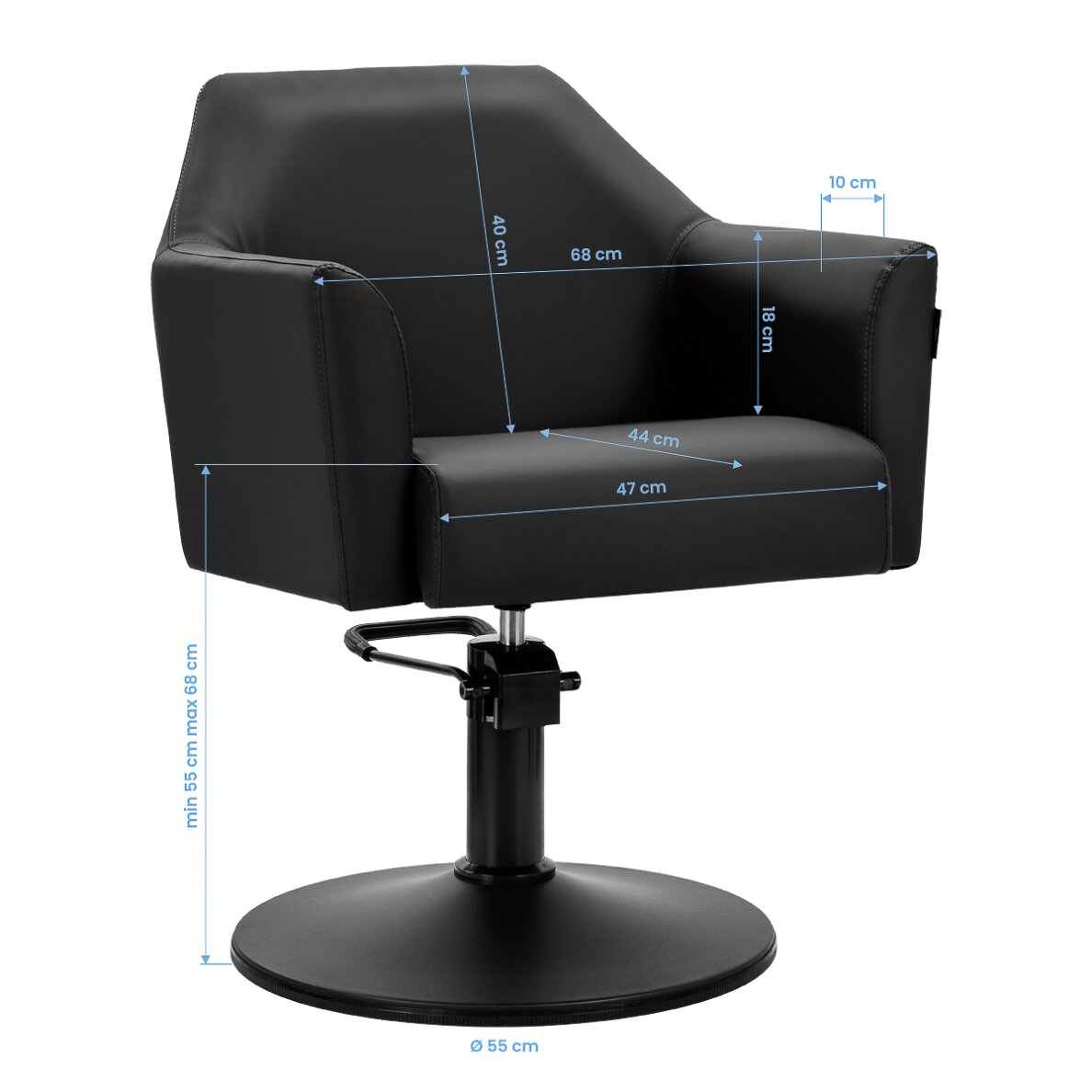 Hairdressing chair Gabbiano Davos Black 7
