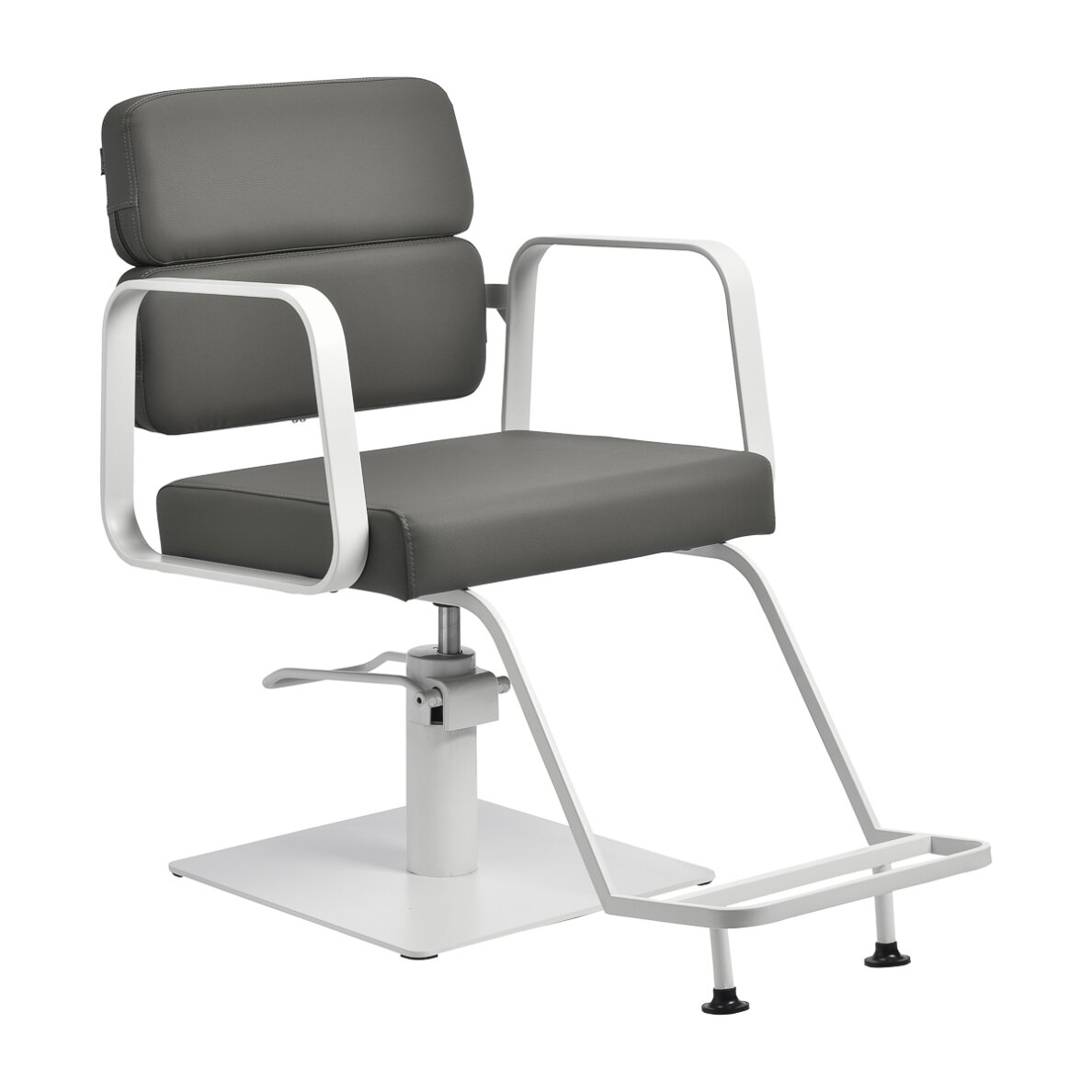 Barber chair Gabbiano Porto White and Gray
