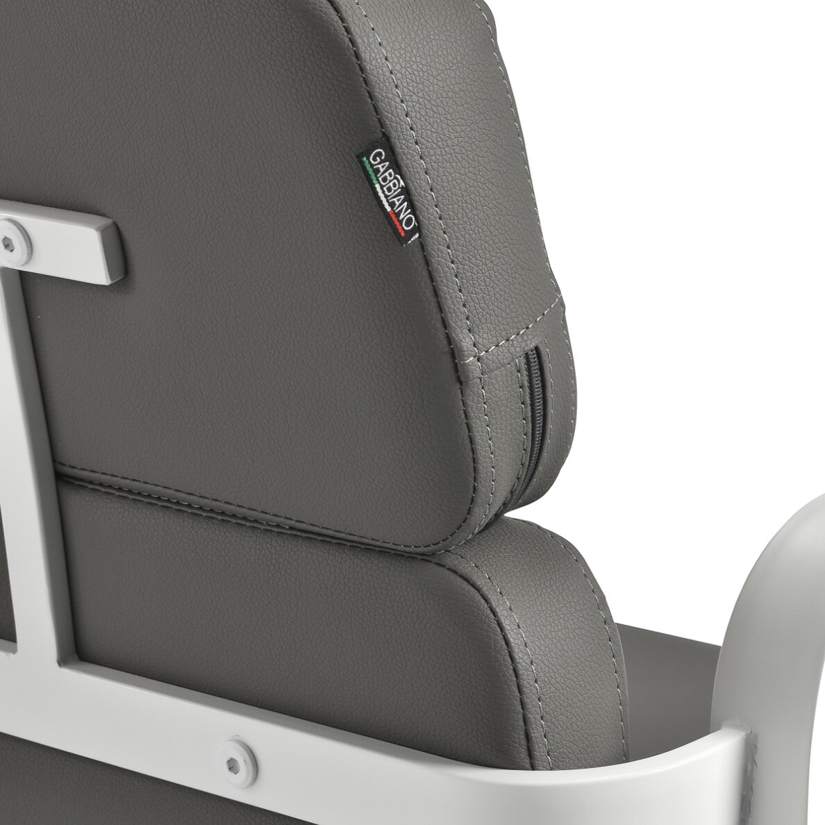 Barber chair Gabbiano Porto White and Gray 4