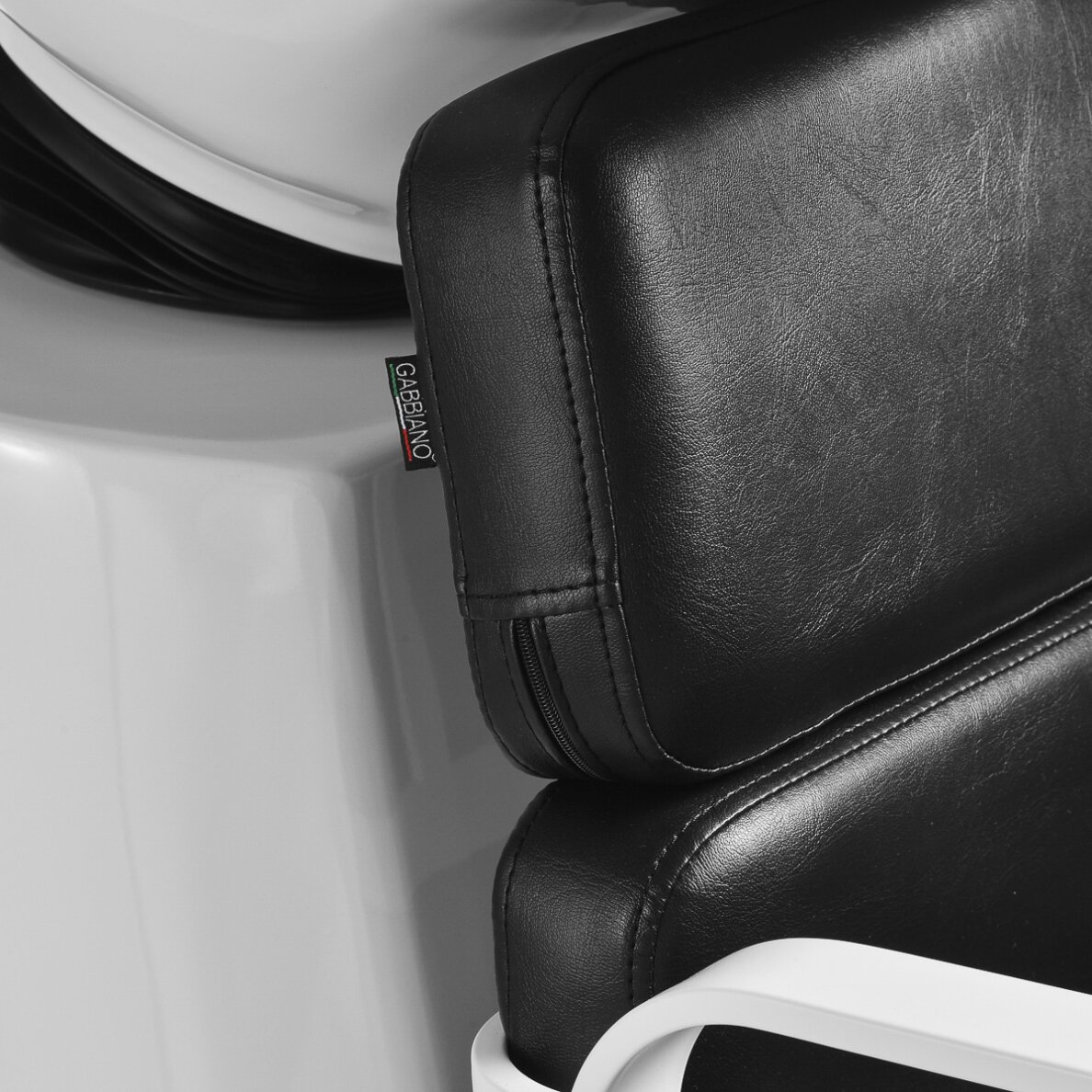 Barber sink Gabbiano Porto White and Black 4