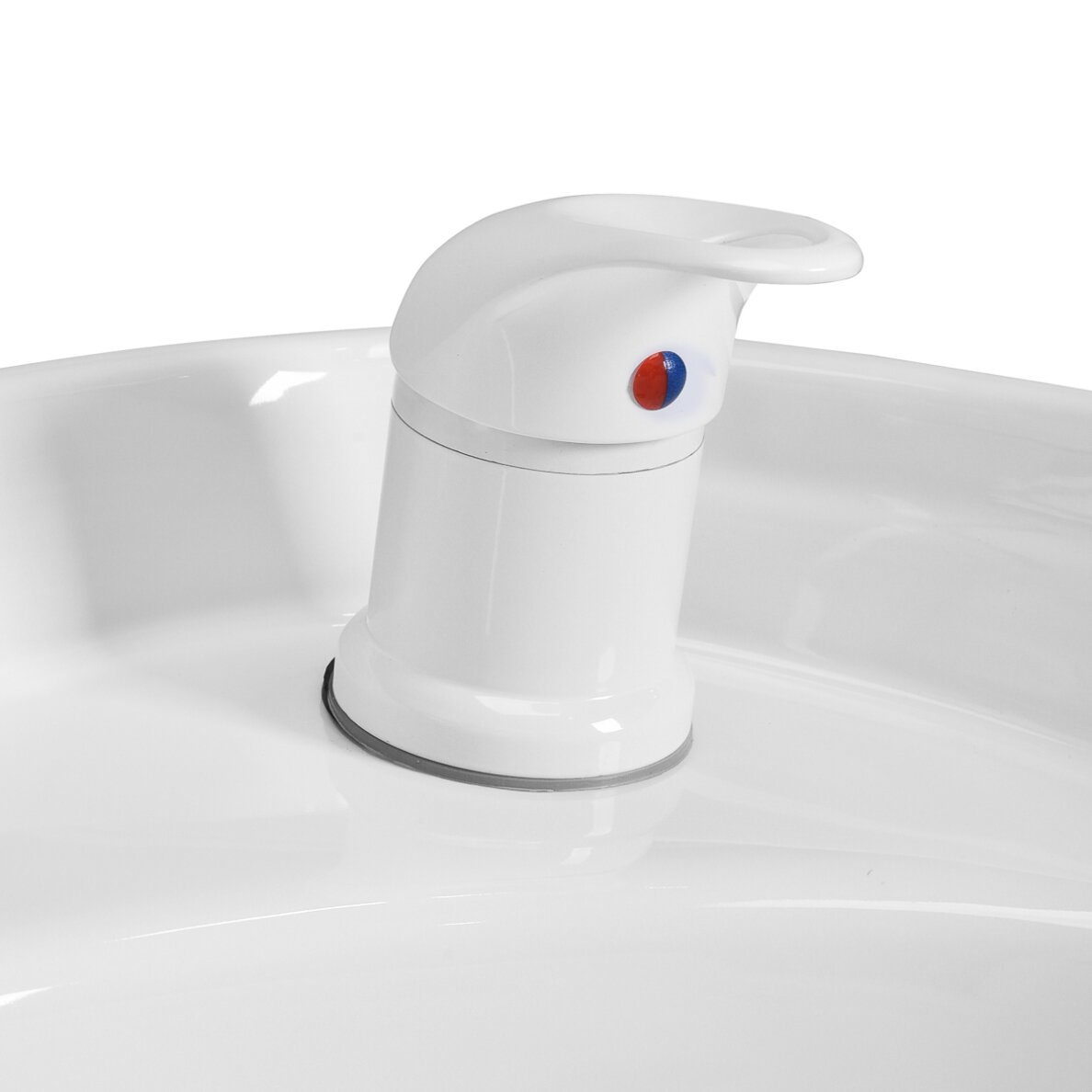 Barber Waschbecken Gabbiano Porto Weiß und Beige 7