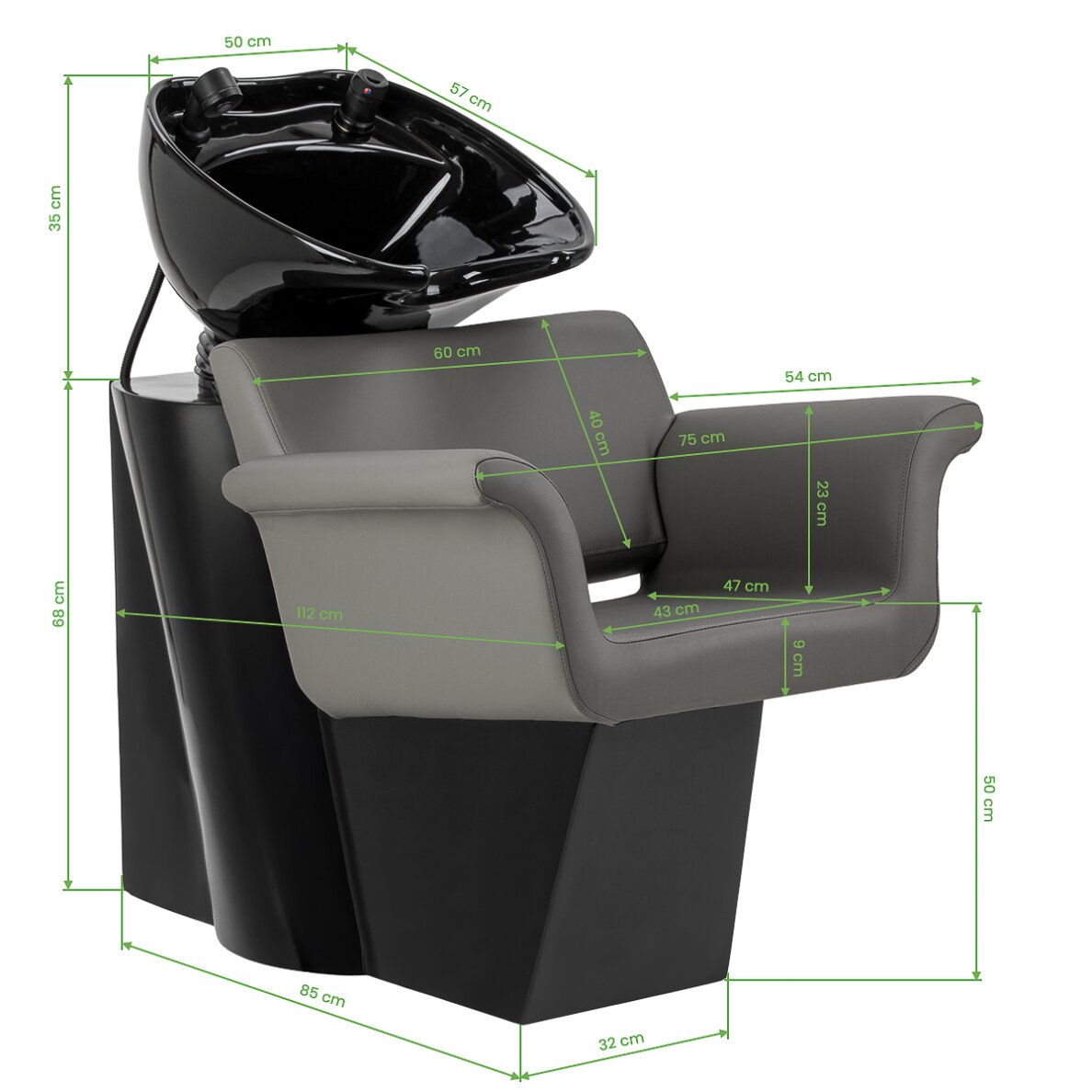 Barber izlietne Gabbiano Lucca pelēka 11 Barber izlietne Gabbiano Lucca pelēka 11