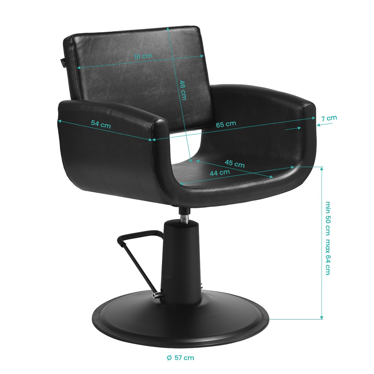 Barber chair Gabbiano Mataro Black 6 Barber chair Gabbiano Mataro Black 6