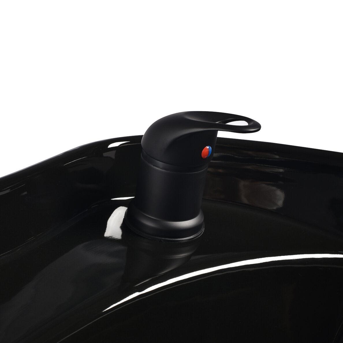 Barber sink Gabbiano Porto Black and Orange 6