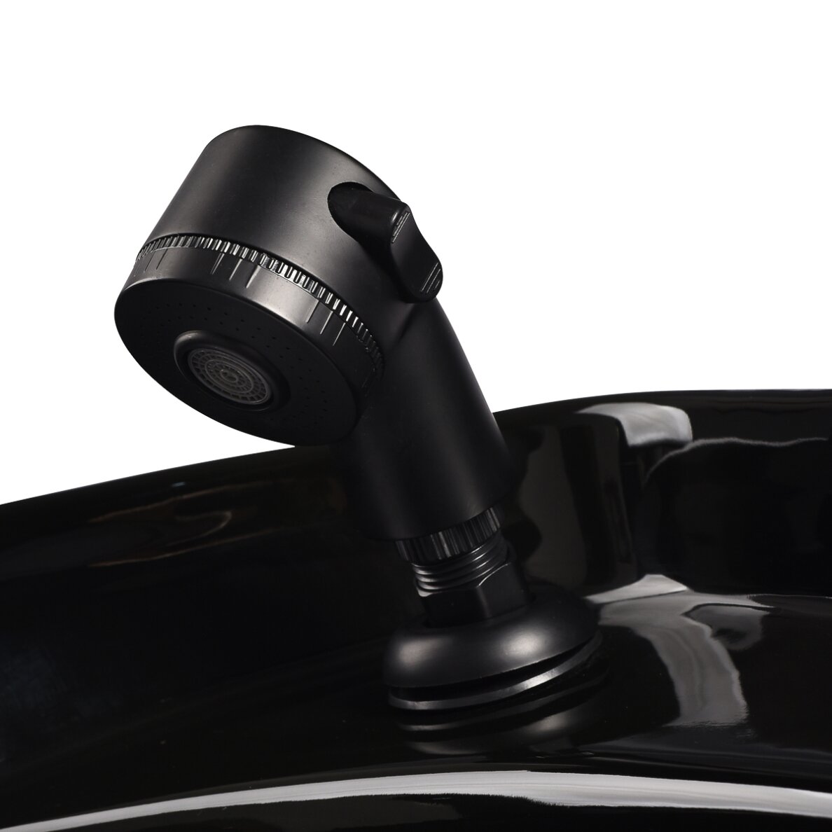 Barber sink Gabbiano Porto Black and Orange 7