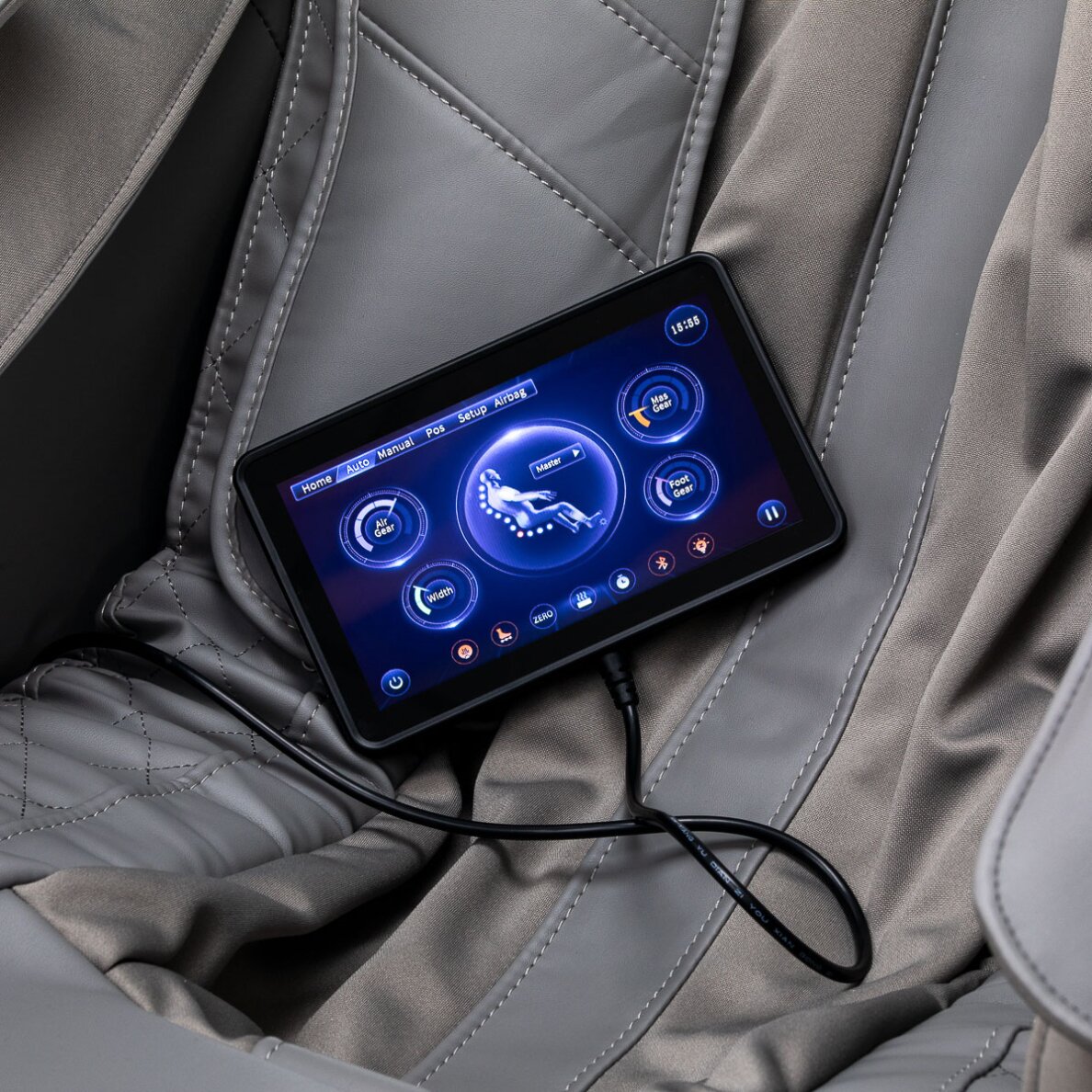 Masažo krėslas Sakura Maximus 3D 809 Grey 14 Masažo krėslas Sakura Maximus 3D 809 Grey 14