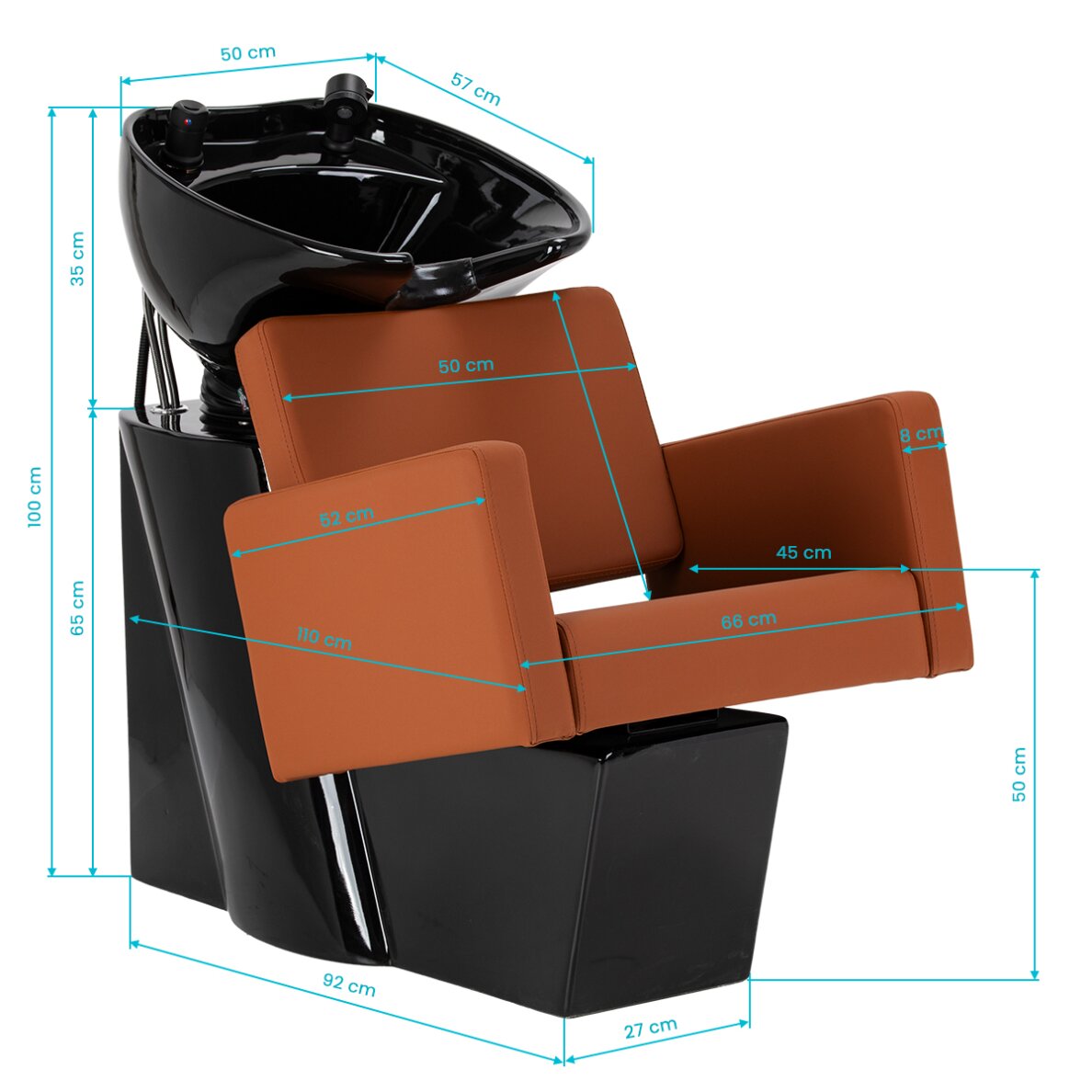 Barbershop sink Gabbiano Vitoria Brown 13 Barbershop sink Gabbiano Vitoria Brown 13