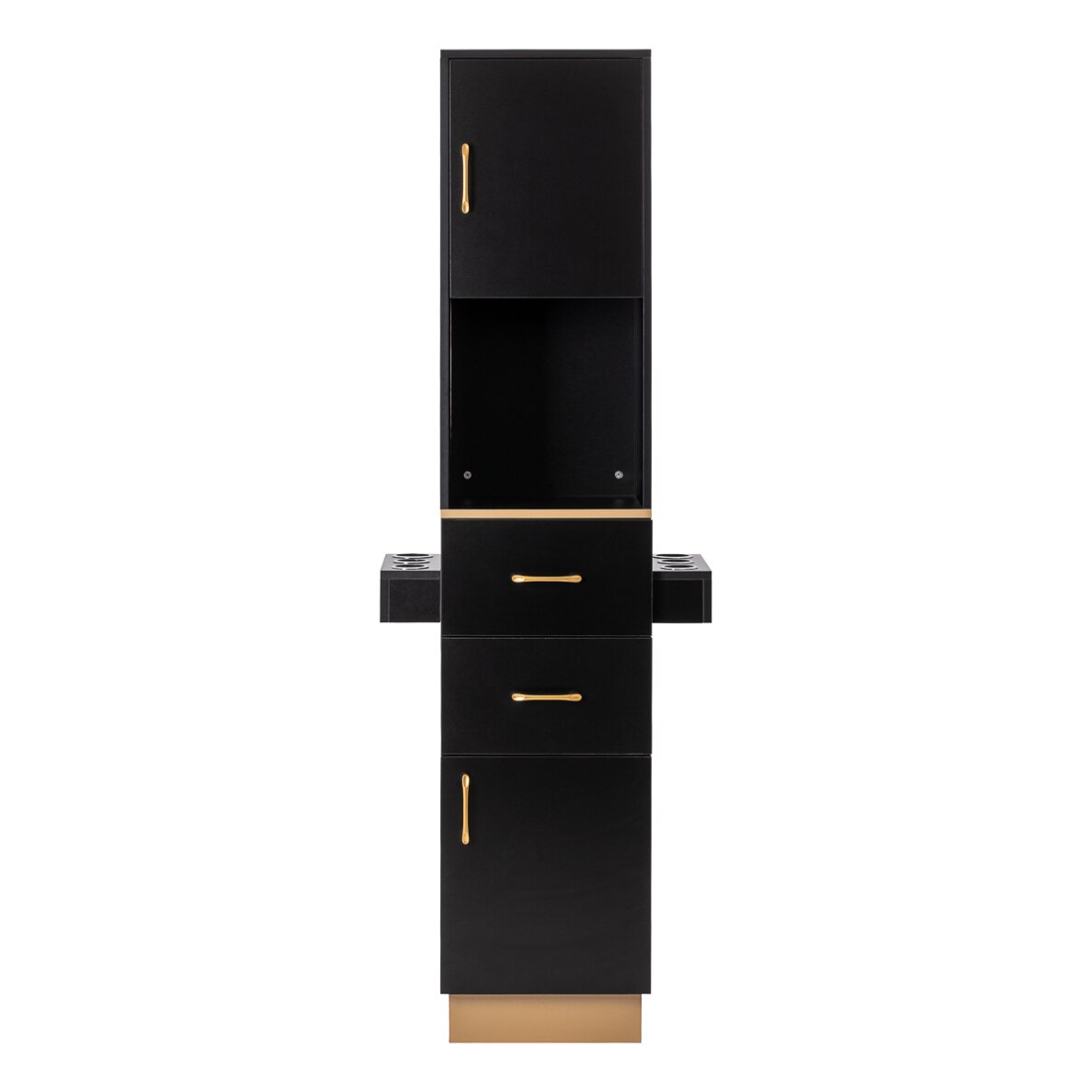 Шкаф для парикмахерской Gabbiano Totem, черно-золотой 2
