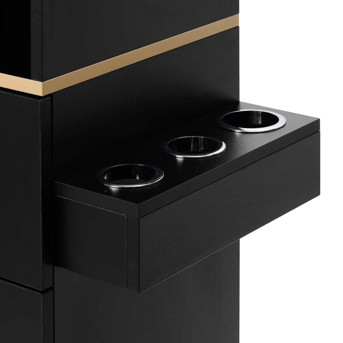 Шкаф для парикмахерской Gabbiano Totem, черно-золотой 5