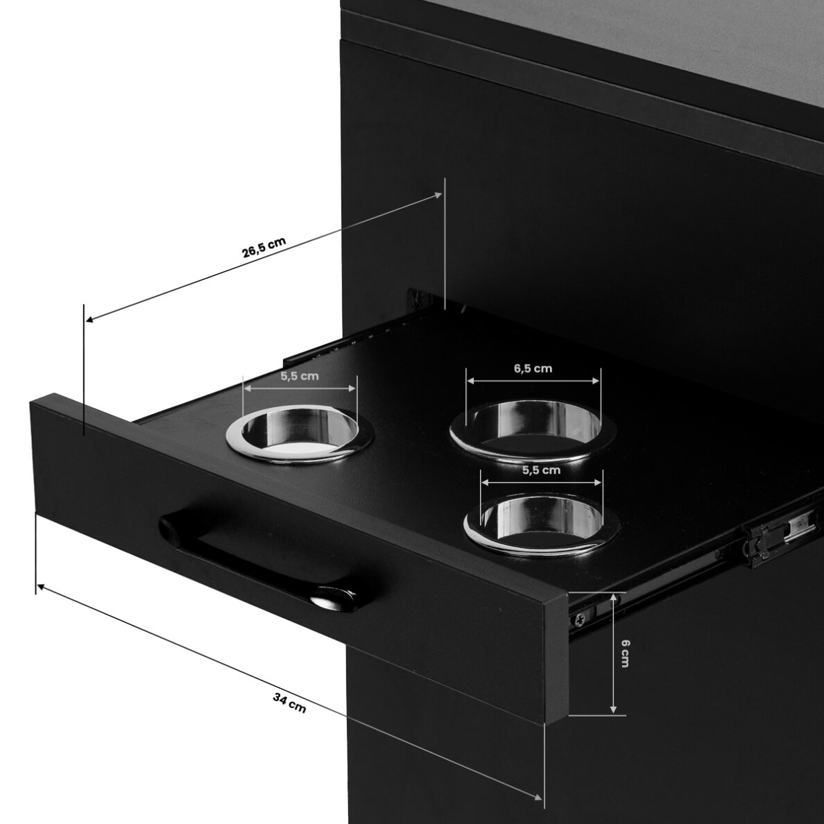 Friziera galds Gabbiano 2027B melns 14 Friziera galds Gabbiano 2027B melns 14