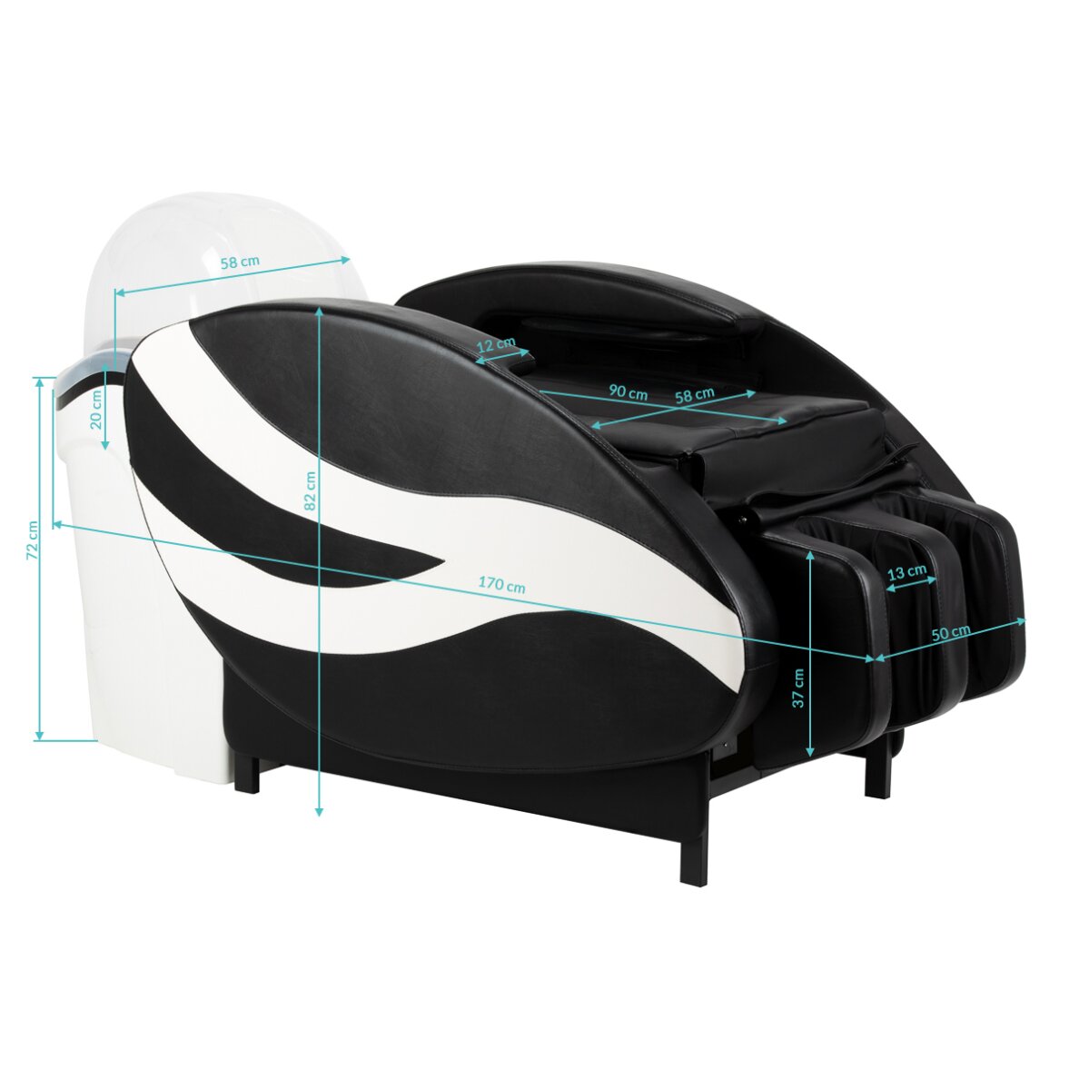 Juuksurisalongi valamu massaaživoodi ja Head SPA funktsiooniga Gabbiano Sea 501 19