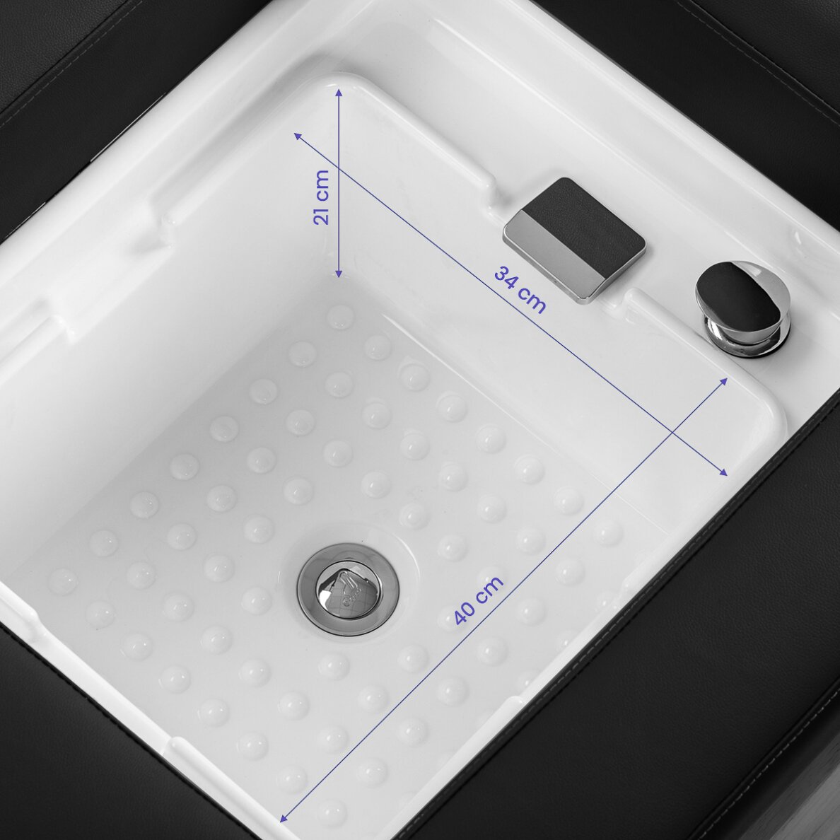 Hiustenpesusänky Head SPA -toiminnolla Gabbiano Bali Black 16 Hiustenpesusänky Head SPA -toiminnolla Gabbiano Bali Black 16