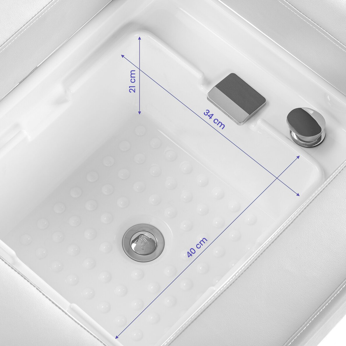 Plaukų plovimo gultas su Head SPA funkcija Gabbiano Bali White 13 Plaukų plovimo gultas su Head SPA funkcija Gabbiano Bali White 13
