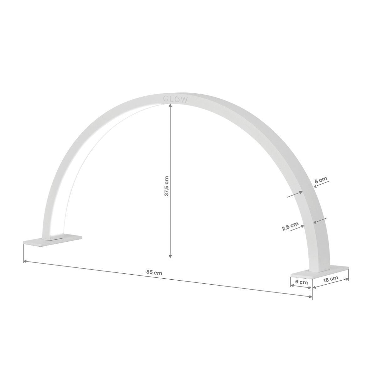 Kosmetologinė LED lempa manikiūrui GLOW ARCHE II Gray 6