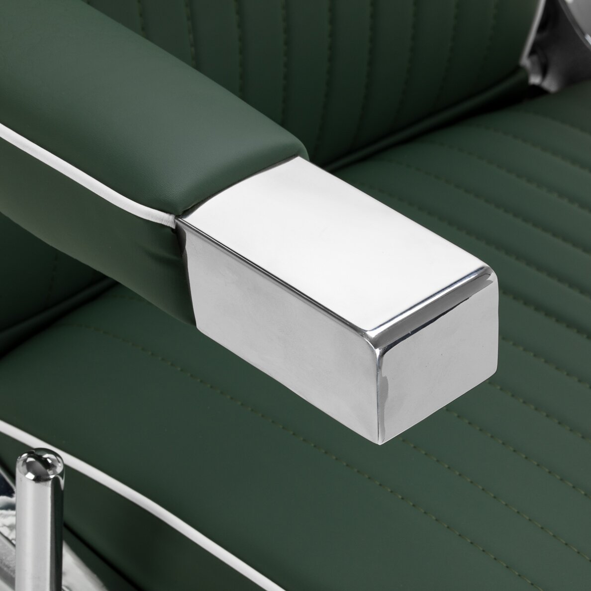 Barber chair Gabbiano Visionerio Green and Chrome 5